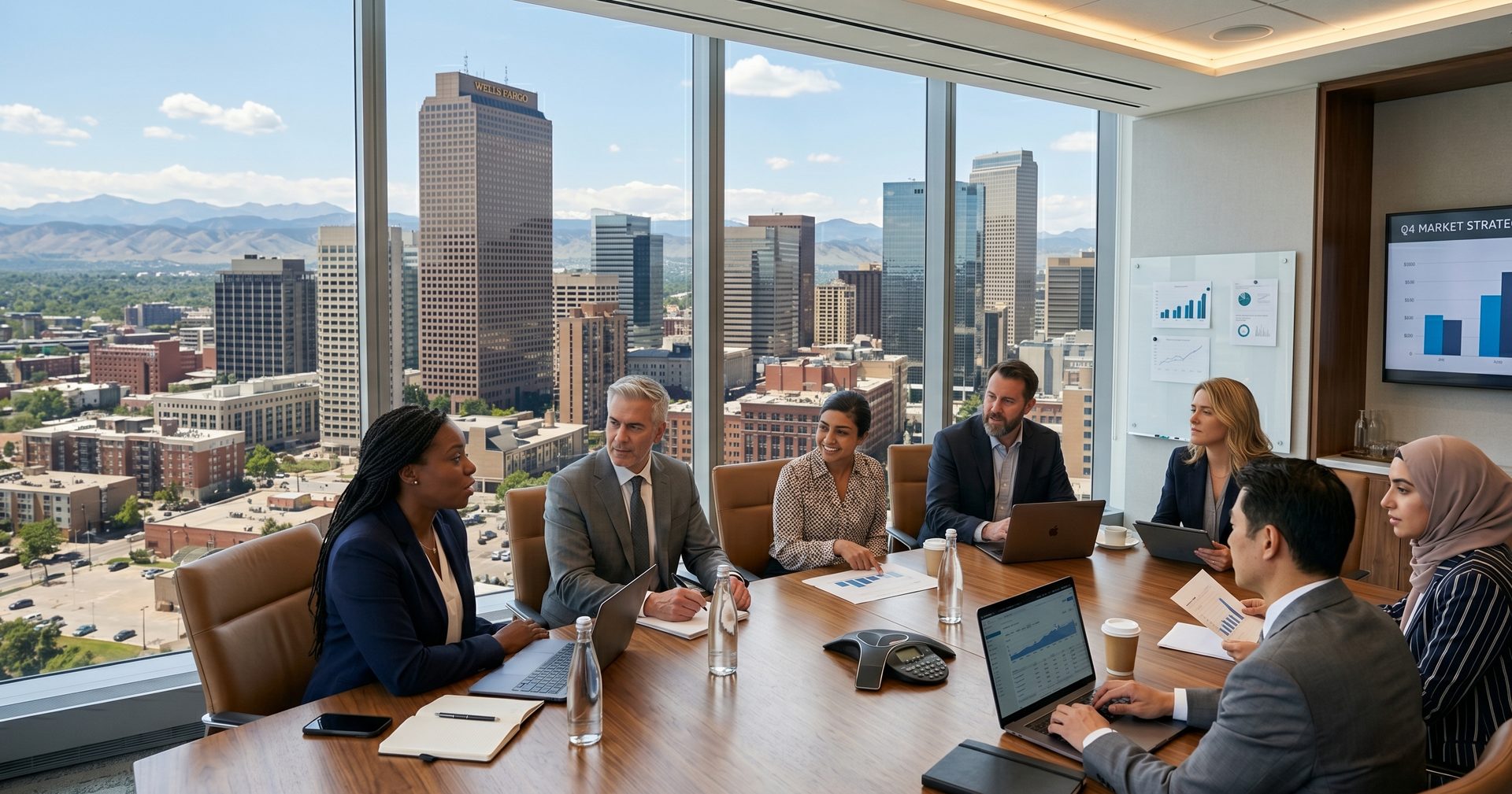 Leadership team in a conference room